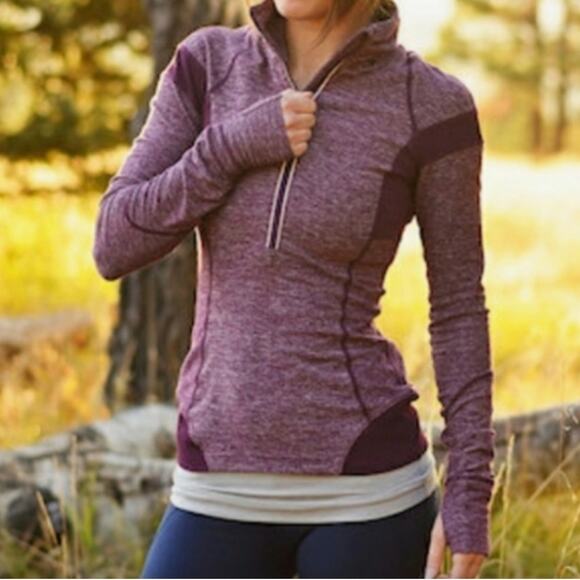 Lululemon Purple Heather Half Zip Long Sleeve Inspire Pullover 4 - Picture 10 of 10